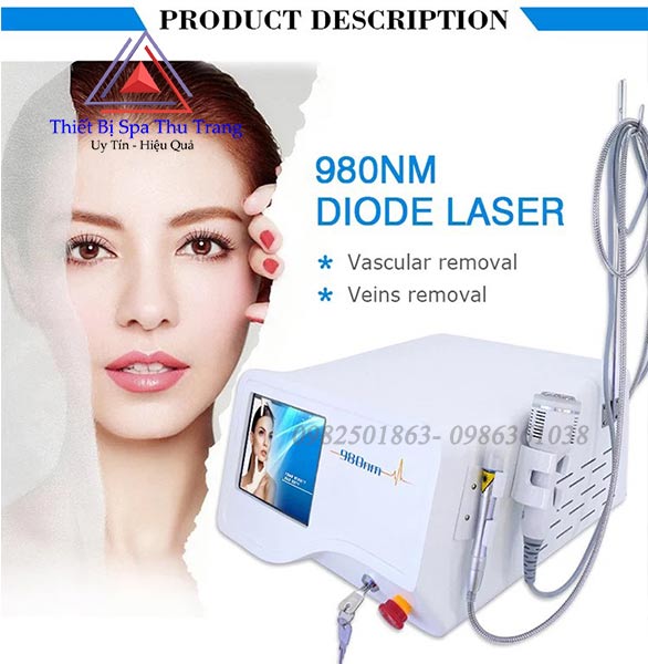 máy laser 980nm điều trị giãn mao mạch máu