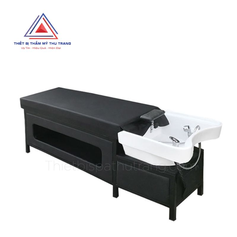 Giường gội đầu dưỡng sinh 2in1 màu đen