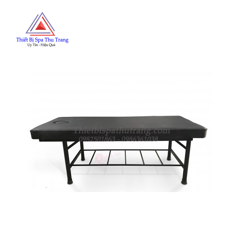Mẫu giường spa chân sắt màu đen